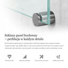 Szklany Hartowany Panel Kuchenny Transparentny Ścienny do Kuchni 60x40 cm osłona nad blat, backsplash, prostokątna
