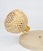 Lampa Sufitowa Żyrandol Rattan Beżowa Boho 3xE27 Regulowana Okrągła Salon do jadalni sypialni kuchni, oprawa wisząca