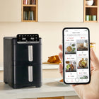 Frytkownica beztłuszczowa dwukomorowa tefal EY7528E0 10 l 2700 w Air Fryer czarny