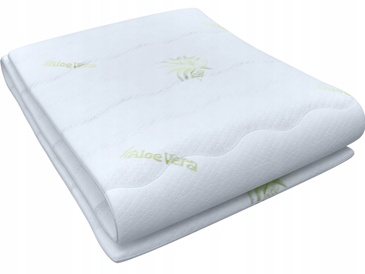Pokrowiec na materac Aloe Vera 160x200 ALOES ochraniacz, nakładka na łóżko, tekstylia do sypialni