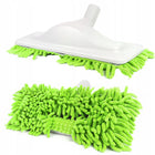 Szczotka MOP zielona z mikrofibry - wkład wymienny końcówka do mycia podłóg, nakładka czyszcząca, długość 30 cm