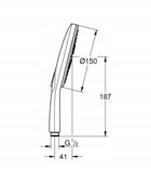 G6 Słuchawka prysznicowa grohe Vitalio SmartActive 150 3strumienie 2659700 rączka natryskowa okrągła srebrna do kabiny