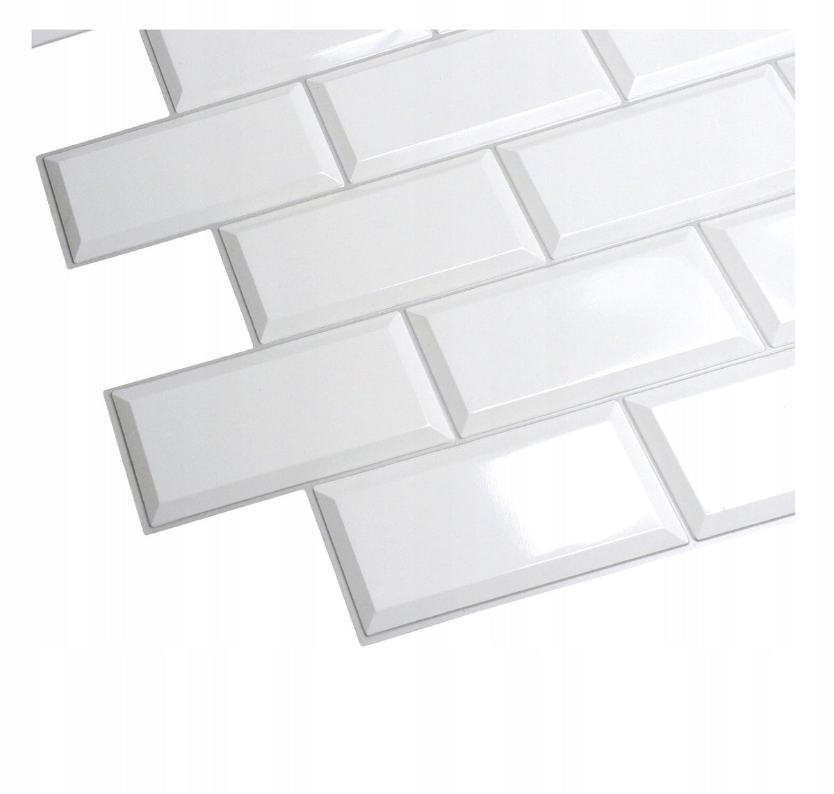 Ścienne Panele kafelki Białe 3D płytki ścienne panel kafelki PCV grey seam okładzina dekoracyjna z tworzywa, połysk