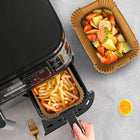 200SZT WKŁADY PAPIEROWE DO AIR FRYER PHILIPS I FRYTKOWNIC DUAL BASKET papier do pieczenia 21 cm z 51 sztuk