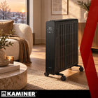 Grzejnik Olejowy Elektryczny Termostat 2500W 11 Żeber Czarny WiFi Pilot 500 mm 640 mm grzewcza