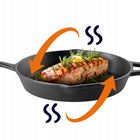 PATELNIA ŻELIWNA MAŁA 15cm INDUKCJA OGNISKO GAZ GRILL ŻELIWNY TALERZ TRWAŁA naczynie do smażenia, do piekarnika
