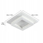 Lampa Sufitowa LED Plafon Kwadratowy Biały Nowoczesny 24W 4500K oprawa z wbudowanym źródłem światła, neutralna barwa