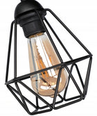 Kinkiet ścienny lampa ścienna DIAMOND vintage loft czarny kinkiety lampy oprawa metalowa, 1 punkt światła, gwint E27