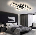 Lampa LED sufitowa plafon EKO żyrandol LED nowoczesna + pilot 90 cm czarna oprawa oświetleniowa, zmienna barwa światła