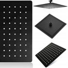 Deszczownica prysznicowa czarna 25x25 cm slim kwadrat 121 dysz 1/2" głowica natryskowa do kąpieli, armatura łazienkowa