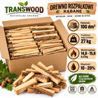 Drewno Rozpałkowe 100dm³ Rozpałka Podpałka PAT-27kg Opał Transwood 100000 cm³