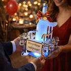 Prezent na Urodziny Emeryture Fotel Bujany na Alkohol LED Kieliszki grawer stojak na trunki, ozdoba do barku, gadżet