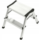 Taboret składany podest drabinka 38cm aluminiowa 2 stopnie 125kg schodki domowe, stołek pomocniczy do sięgania i prac