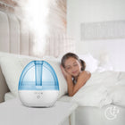 Ultradźwiękowy nawilżacz powietrza 1,8l cichy wydajny lampka LED nawilżacz ultradźwiękowy 12 w niebieski