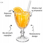 Kieliszki Kryształowe do Wina Drinków Wody karo 310ml Zestaw 6szt Szkło Kpl 310 ml bezbarwny