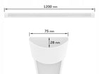 Lampa Natynkowa LED Ledpanele Longa 36W 120 cm 4000K Zestaw 6 sztuk oprawa warsztatowa do garażu i magazynu, biała z