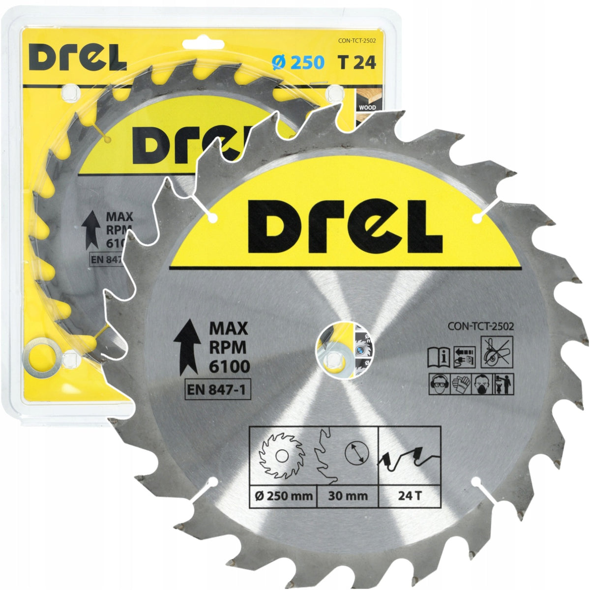 Drel piła tarczowa widiowa widia tarcza do drewna 250x30 24Z płyty wiórowe, materiały drewnopochodne, rzaz 2 mm