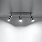 Plafon ring 3 chrom SL.0729 Sollux Lighting oprawa sufitowa GU10, potrójna, szerokość 45 cm, do salonu