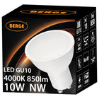 Żarówka LED GU10 10W 850lm Barwa Neutralna Dzienna 4500K 230V Zestaw 10x spot reflektorowy do lamp i opraw sufitowych