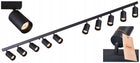 Lampa Sufitowa Listwa Szyna Spot 10x GU10 PREMIUM Kinkiet Solidna i Trwała oprawa oświetleniowa metalowa czarna do