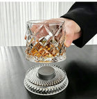 OBROTOWY SZKLANY KIELISZEK DO WHISKY 360° 260 ML 1 SZT. szklanka degustacyjna do bourbonu i koniaku, bezbarwne szkło