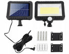 Lampa solarna z czujnikiem ruch i zmierzchu 100 LED naświetlacz IP65 zimne światło 6000K 2 tryby