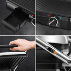 Grill elektryczny kontaktowy Panini 2000W 180° regulacja temperatury nominalna srebrny/szary