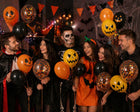 Balony lateksowe na Halloween Strachy Mix pomarańcz czarny 30 sztuk H150 dekoracje imprezowe, ozdoba sali, przyjęcie