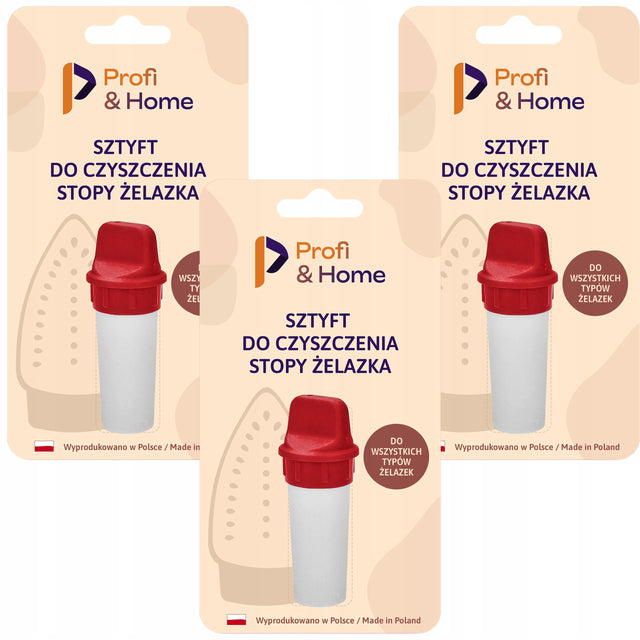 Sztyft do czyszczenia żelazka Profi&Home czyszczenie stopy żelazka 20g-3szt preparat na przypalenia, zabrudzenia i osad z podeszwy