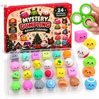 KALENDARZ ADWENTOWY GNIOTKI SQUISHY MOCHI ZABAWKI 24 SZTUKI Z GNIOTKAMI stojący