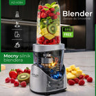Blender kielichowy do smoothie koktajli 1200W 4 bidony butelki 4w1 srebrny