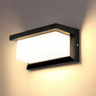 LAMPA ŚCIENNA LED ZEWNĘTRZNA NAD DRZWI WEJŚCIOWE Z CZUJNIKIEM RUCHU 18W kinkiet elewacyjny czarny aluminiowy 26 cm do