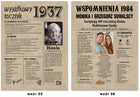 Gazeta urodzinowa w czarnej ramie, personalizowany rocznik o jubilacie, A3 plakat okolicznościowy, pamiątka dla
