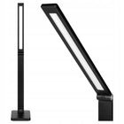 LAMPKA NA BIURKO BIURKOWA NOCNA LED z ładowarką indukcyjną DOTYKOWA wyp2 ściemniana, akumulatorowa, czarna, 37 cm, do