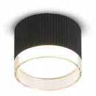 Oprawa Halogenowa GX53 Lampa Sufitowa TUBA LED Natynkowa Ryflowana SP oczko punktowe okrągłe czarne, maks. 35 W, 1