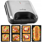 Opiekacz do kanapek toster sandwich grill gofrownica 3W1 duży mocny 1200 nominalna srebrny
