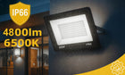Halogen LED 50W naświetlacz slim zewnętrzny roboczy oszczędny do magazynu reflektor budowlany 5000 lm 6000K IP66 zimne