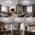 Lampa Sufitowa LED Plafon Srebrny Żyrandol Nowoczesny do Salonu 30W 6500K oprawa aluminiowa 30 cm, oświetlenie pokoju i