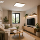 Panel LED Natynkowy Sufitowy Lampa 40W Plafon 60 x 60cm Biały 4320lm kwadratowa oprawa do biura, neutralna barwa światła