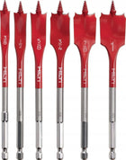 Zestaw wierteł łopatkowych piórkowych Hilti do drewna 16-32mm 7szt HEX 1/4"