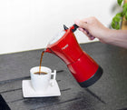 Elektryczna Kawiarka 6F Ekspres Zaparzacz do Kawy Espresso Bestron 180 ml 480 w czerwony aluminium
