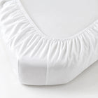 Prześcieradło hotelowe z gumką 160x200 100% bawełna białe 140g na łóżko, do sypialni, materac do 25 cm, oeko-tex