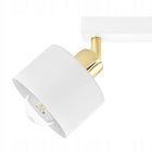 Lampa Sufitowa Wisząca Żyrandol Złota Biała Nowoczesna 3x E27 do salonu oprawa szklana, klosz 12 cm, wysokość 50 cm, 60