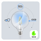 3x żarówka LED E27 kula G125 7W = 60W 806LM 4000K 360° ozdobna lumiled bańka glob do lamp wiszących i stołowych