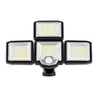Lampa Solarna LED Czujnik Ruchu Zmierzchu Naświetlacz Zewnętrzny + Pilot reflektor ogrodowy IP65 6000 K zimna biel do