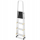 Drabina aluminiowa domowa jednostronna profesjonalna higher 4 stopnie 150kg drabinka do prac remontowych i malowania