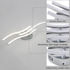 Lampa Sufitowa Plafon LED Żyrandol Srebrny Nowoczesny 18W 4500K oświetlenie do wnętrz, 3 punkty światła, aluminiowa