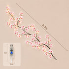 GIRLANDA Lampki LED Sakura Kwiaty Wiśni 2,3m 144 LED USB +PILOT Dekoracja łańcuch świetlny z różowymi kulami 6 cm