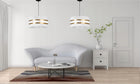 Lampa Wisząca Abażur Sufitowa Żyrandol LED Nowoczesna Loft E27 40 cm Złoty do salonu jadalni kuchni, oprawa na jeden