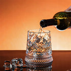 SZKLANKI DO WHISKY OBROTOWA OBROTOWA SZKLANKA DO WHISKY PREZENT NA URODZINY zestaw 4 sztuki, 280 ml, szkło bezbarwne